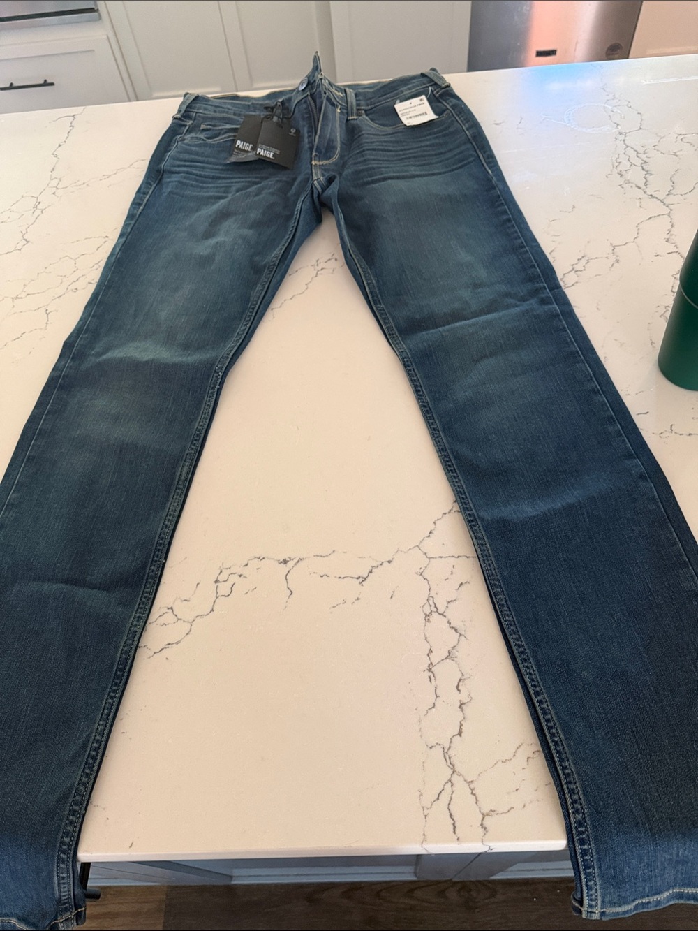 NWT PAIGE Kinley High-Rise Straight | Dark Wash | Sz 30